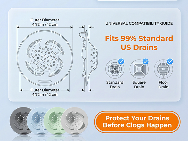 4 Pack Sink Drain Strainer Set