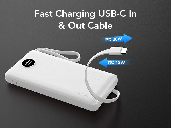 power bank with built in cable