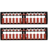Toddmomy Abacus Soroban 13 Digits Rods 2pcs Japanese Chinese Calculator Abacus Educational Tool f...