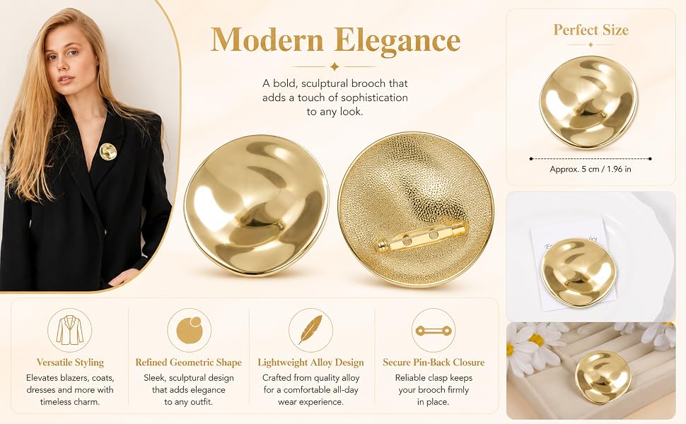 Gold Brooch Pin