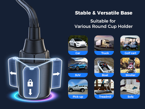 magnetic cup holder charger 