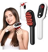 AFFLAT 3-in-1 Hair Care Comb with Red &amp; Blue Light Therapy, Scalp Massager for Men and Women, Soo...