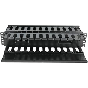 2U Horizontal Double Sided Finger Duct Cable Manager 19'' Rack