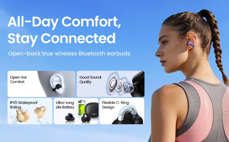 S718 Open Ear Earbuds