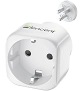 LENCENT Europe to US Plug Adapter, European to USA Adapter, American Outlet Plug Adapter, EU to U...
