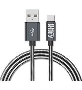 USB Type C Cable, Metal Braided Fast Charging Cord 2-Pack 3ft USB A to USB C Cable for Phone 15/1...