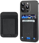 Phone Card Holder, Leather Phone Wallet Stick On, Strongest Adhesive Card Holder for Back of Phon...