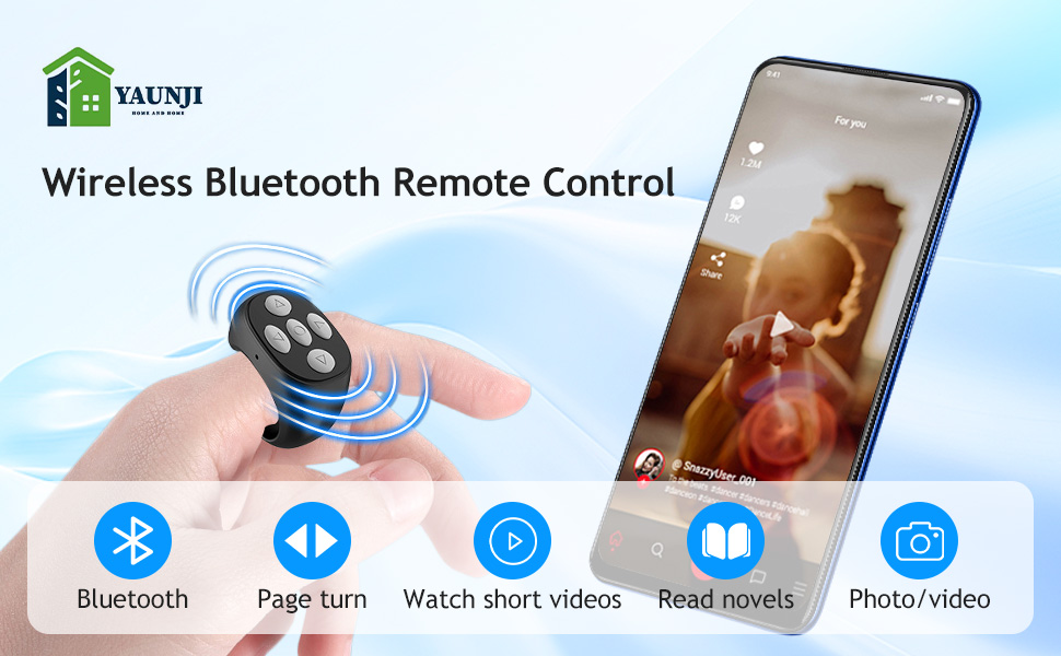 Fingertip Wireless Bluetooth Remote Control scrolling ring for iphone scrolling ring android