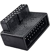 WLGQ USB 3.0 Right Angled 90 Degree 19/20 Pin Male to Female Extension Adapter Motherboard Connec...