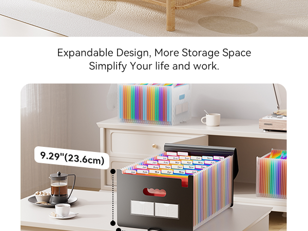 ThinkTex Accordion File Organizer, 26 Pockets Expanding File Folders