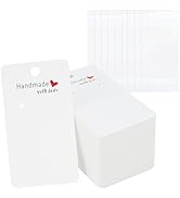 joycraft 100Pcs Earring Display Cards with Bags, 2x3.5 inch Earring Display Holder Cards, White H...