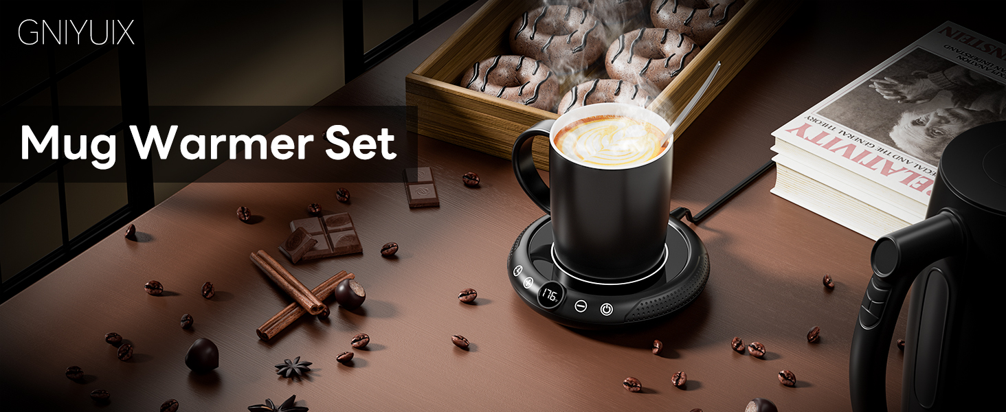 Coffee Mug Warmer with Mug Set