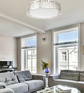 VICNIE Modern Flush Mount Light Fixture, 12 inch 15W LED Ceiling Lights, 3000K Warm White, ETL Li...
