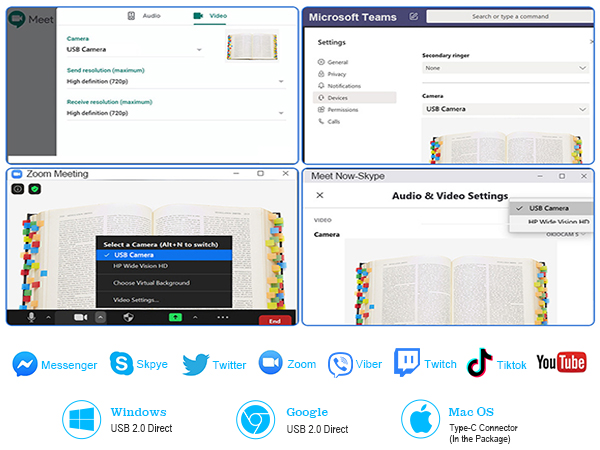 Document camera teachers teaching USB 8MP