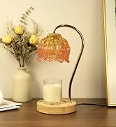 SupBri Candle Warmer Lamp, Flower Candle Warmer Light with Timer &amp; 4Bulbs, Dimmable Electric Wax ...
