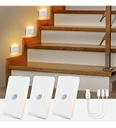 wowatt Rechargeable Motion Sensor Night Light, White Automatic Lights with Magnetic Mount, Dimmab...