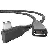 JavicTech USB C Extension Cable Right Angle 3.3ft /1m, 90 Degree USB-C 3.2 Female to Male Cable 1...
