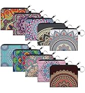 Coin Purse for Women 10 Pack Purse Pouches for Inside Purse Deanfun Mini Change Wallet with Zippe...