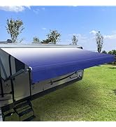 SHADEPLUS RV Awning Fabric Replacement,Camper Awning Replacement,16 oz Heavy Duty Waterproof Viny...