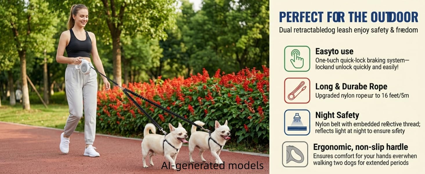 double dog leash for 2 dogs