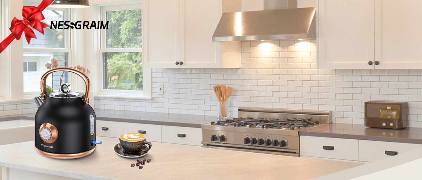 Modern kitchen interior featuring white cabinets, countertops, and espresso machine setup against neutral-toned background.