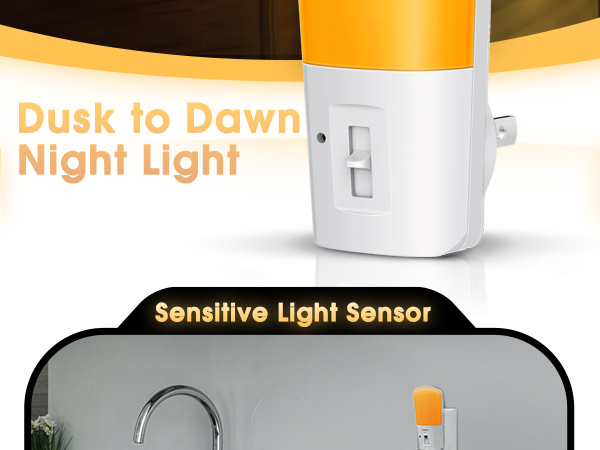 Dimmable Plug in Yellow Night Light