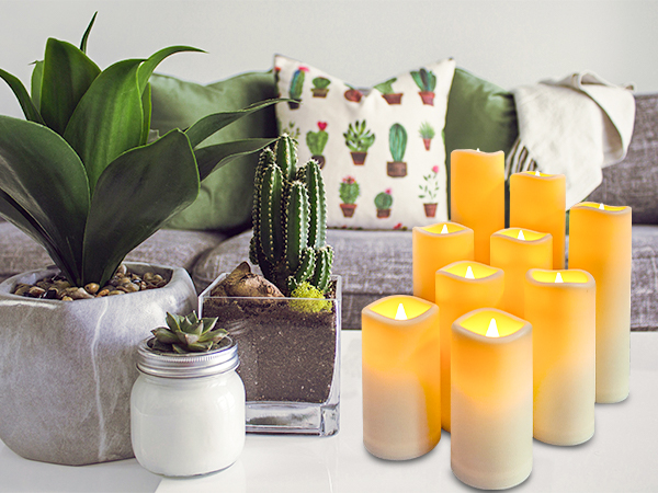 flamelesss pillar candles
