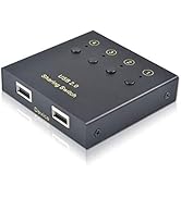 eKL USB Switch Selector 4 Computers in Sharing 2 USB Devices Out Controller USB 2.0 Peripheral Sw...