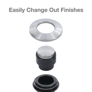 Easily switch out the finish of button and trim