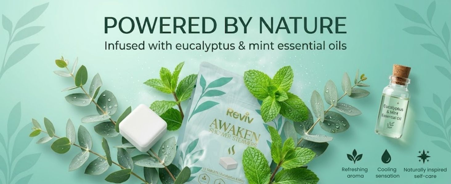 Powered by nature Infused with eucalyptus &amp;amp; mint essential oils