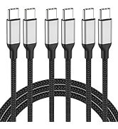 2ft USB C to USB C Cable 3Pack, 60W(3A) USB C Charger Cable for Car, 2 Foot Type C Fast Charging ...