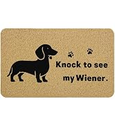 Cabana Bro Dachshund Door Mat, Funny Knock to See My Wiener Dog Doormat for Front Door Indoor Out...