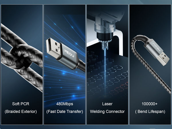 usb a to usb c cable right angle
