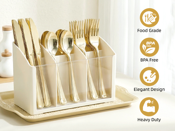 Gold Plastic Silverware