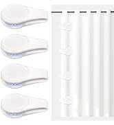 Magnetic Silicone Shower Curtain Clips for Liners,Self-Adhesive Shower Curtain Magnetic Keeper,Wi...