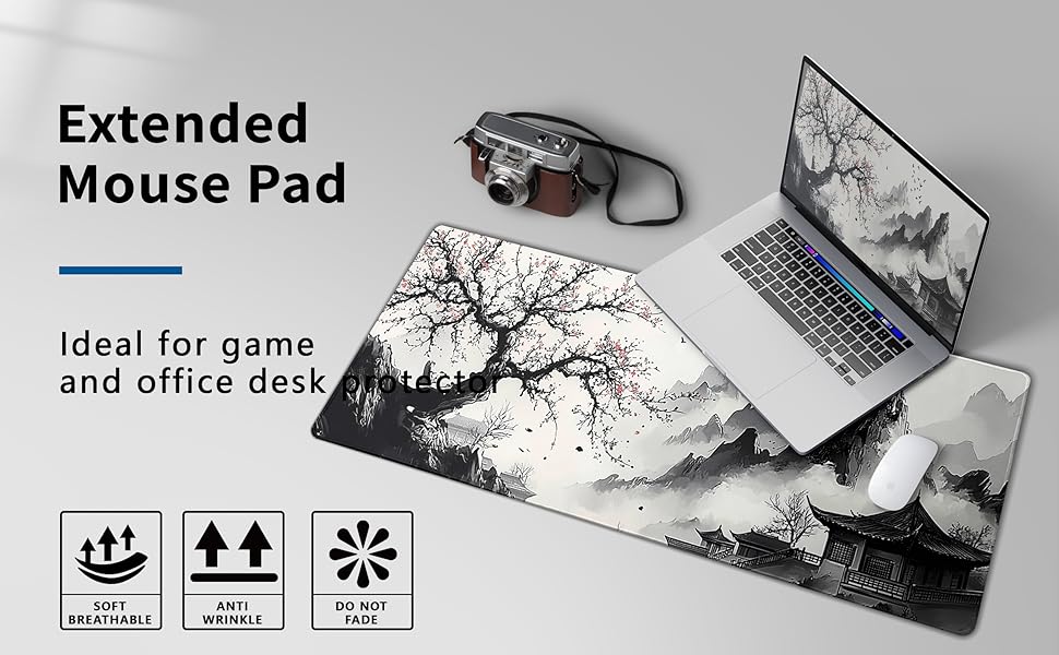 Japanese Anime Art Landscape Large Mouse Pad