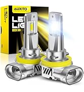 AUXITO H11/H8/H9 LED Bulbs 50,000LM 900% Brighter, 6500K Cool White, 3 Min Plug and Play Installa...