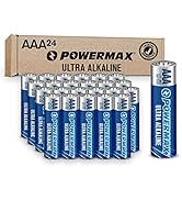 Powermax 24-Count AAA Batteries, Ultra Long Lasting Alkaline Battery, 10-Year Shelf Life, Reclosa...