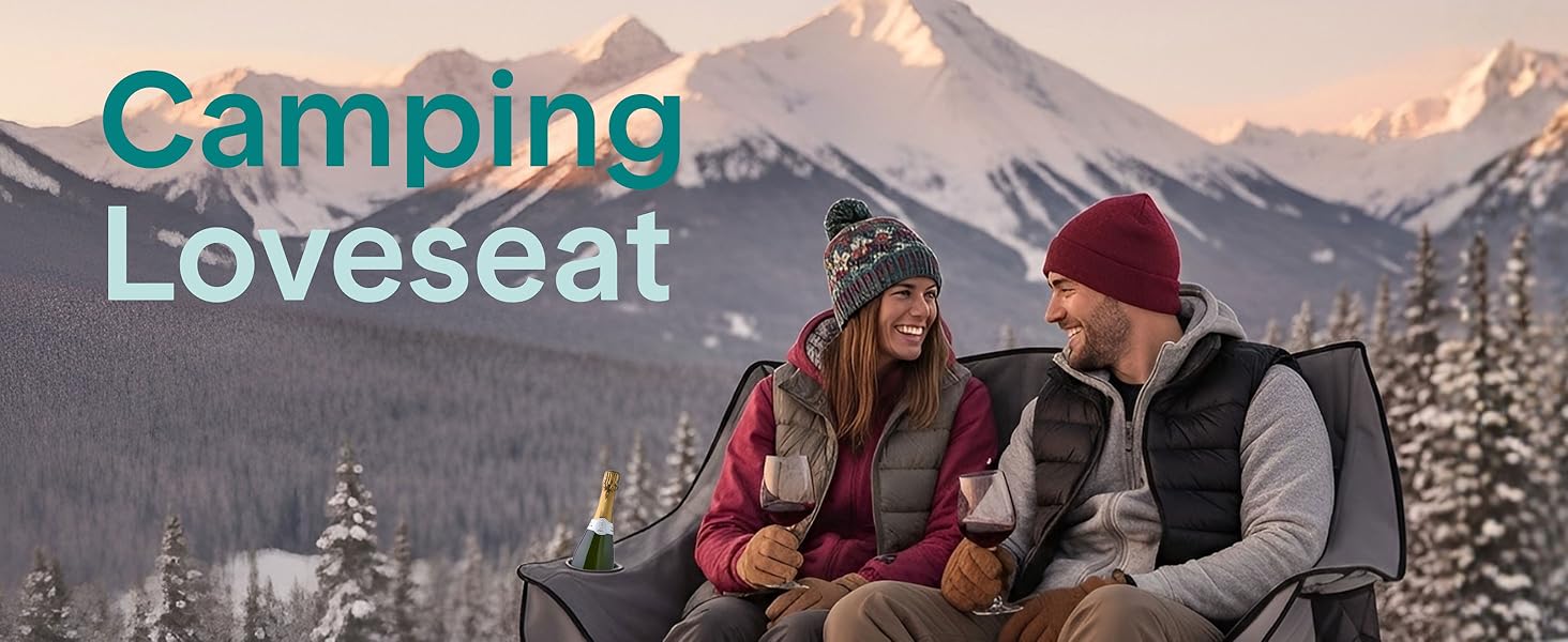 Double camping chair folding camping chair loveseat camping chair camping loveseat camping loveseat