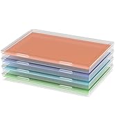 CraftGenes 4-Pack 8.5"x11" Paper Organizer Storage for A4 Paper, Clear Scrapbook Paper Storage, C...