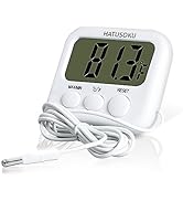 HATUSOKU Digital Thermometer with External Sensor, Magnet, Suction Cup, Water Thermometer, Aquari...