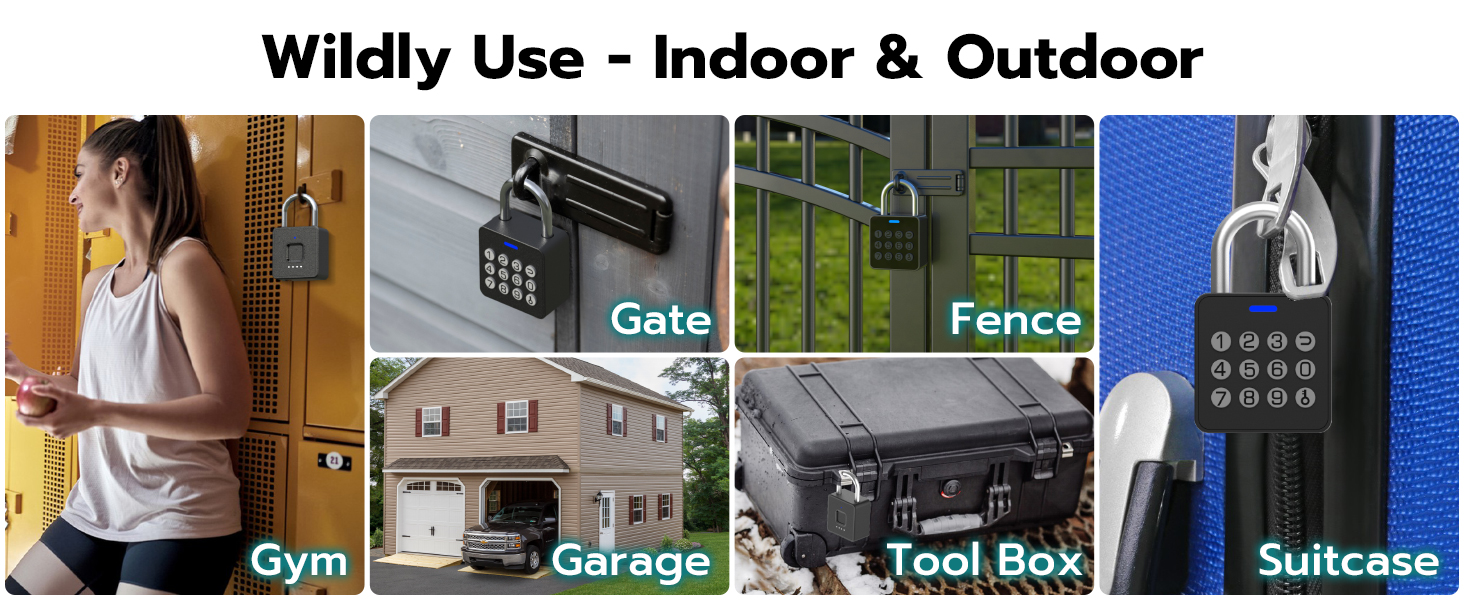 Fingerprint Padlock With Code Keypad