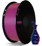 Miailuy 1.75mm Tricolor PLA 3D Printer Filament(SilkDeepredGreenBlue), Iridescent Effect, 3D Silk...