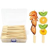 PEOUWNES 200 Pcs 6 Inch Bamboo Wood Paddle Picks Skewers, Toothpicks for Appetizers for Cocktail,...