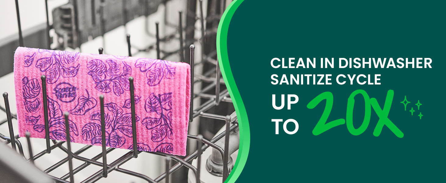 Clean in dishwasher sanitize cycle up to 20X