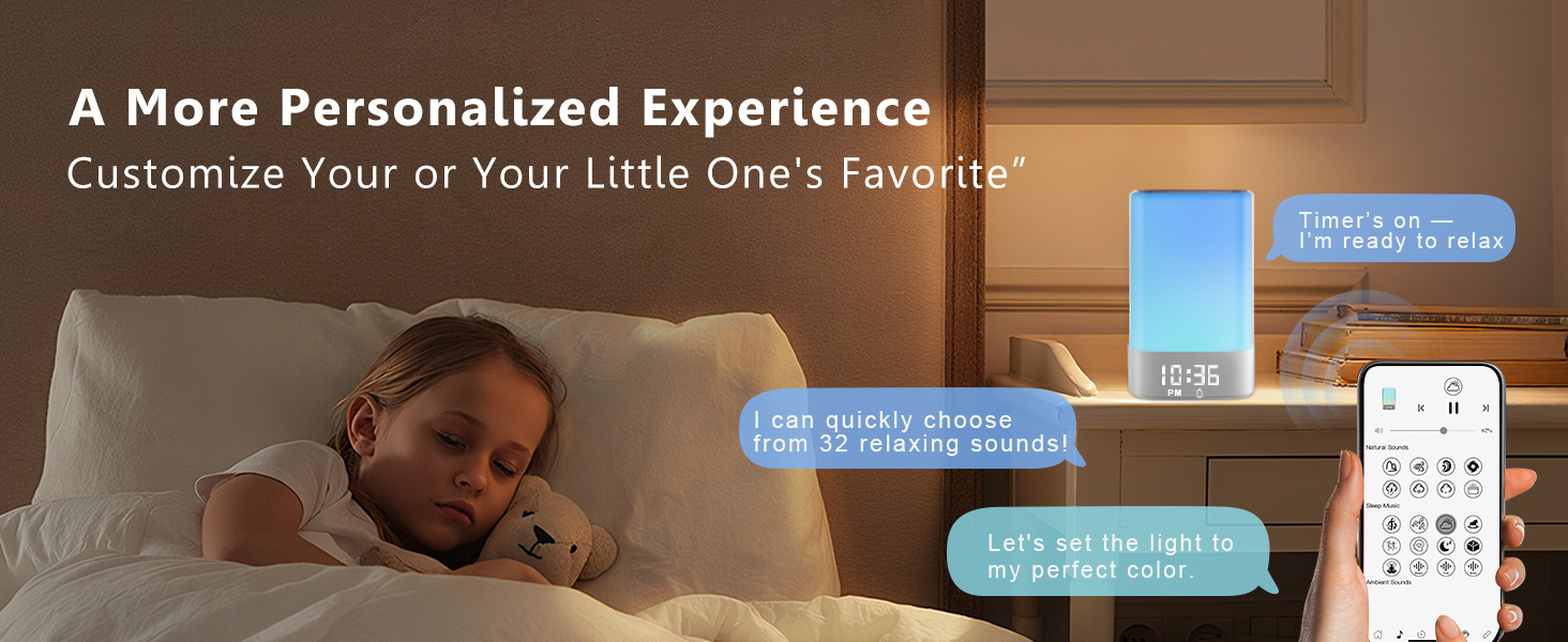 Sound Machine Baby - White Noise Sound Machine Baby With Night Light,App Control for Kids