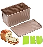 Pullman Loaf Pan with Lid, Non-Stick Loaf Pans for Baking Bread, Aluminum Alloy Baking Bread Toas...