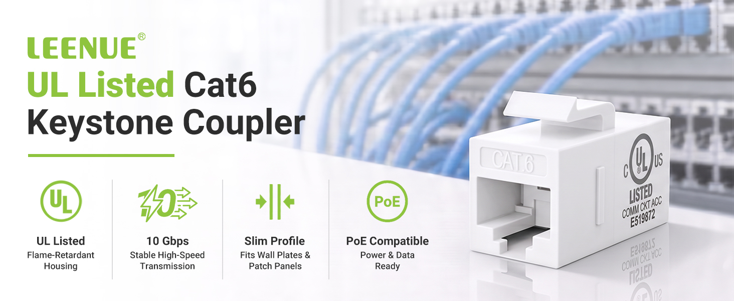 cat6 keystone coupler rj45 inline coupler ethernet extension adapter female to female connector