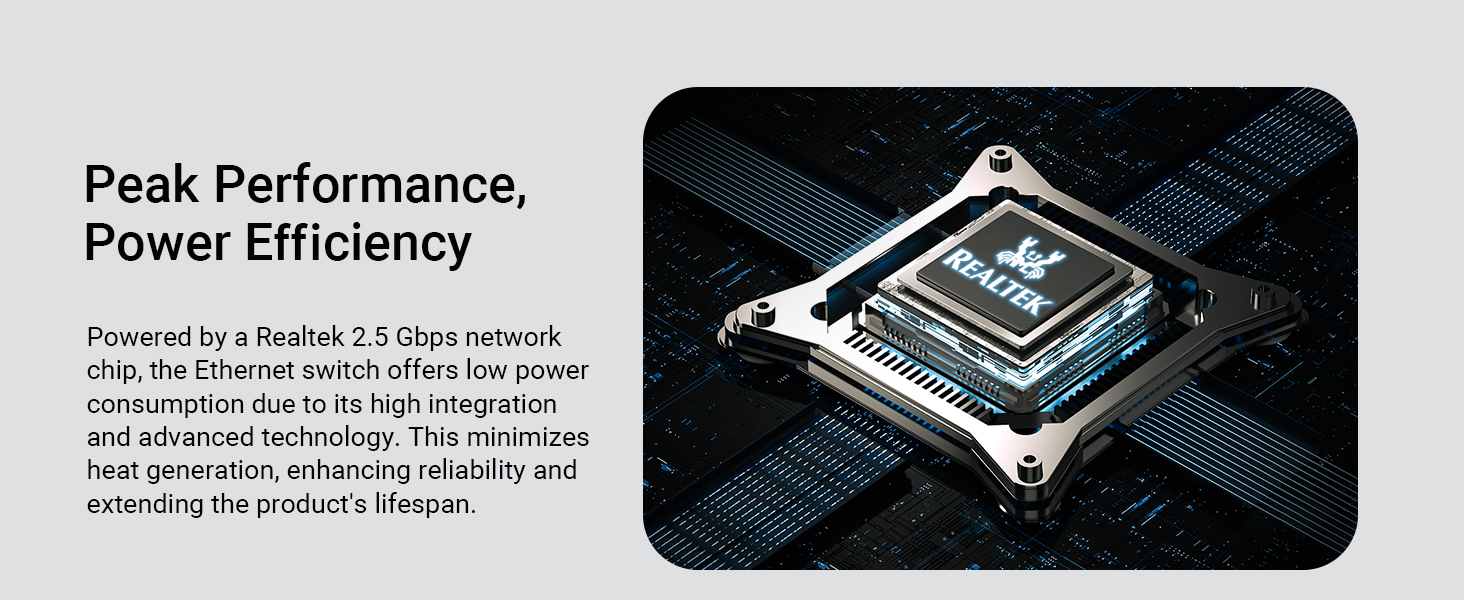 High Performance Realtek Chip with High-Integration Design Ensures Lower Power Consumption