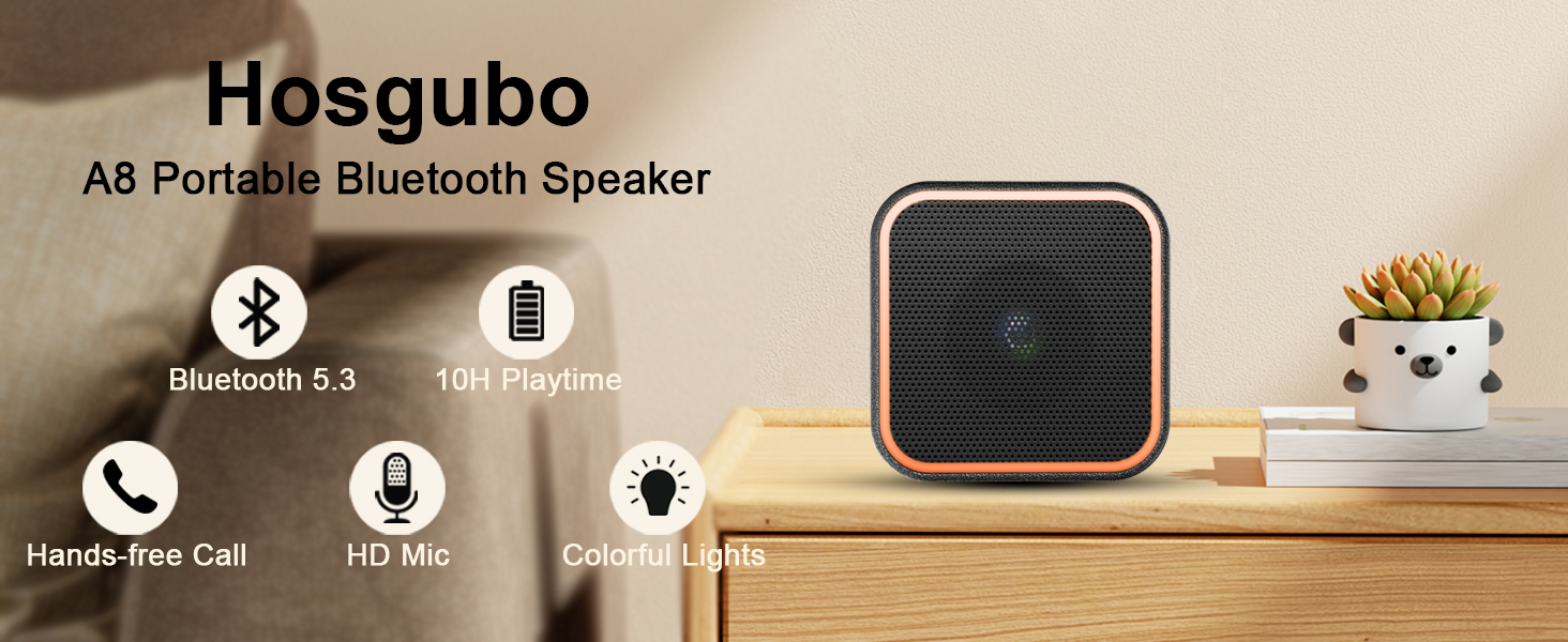 the mini speaker that is connected to the bed